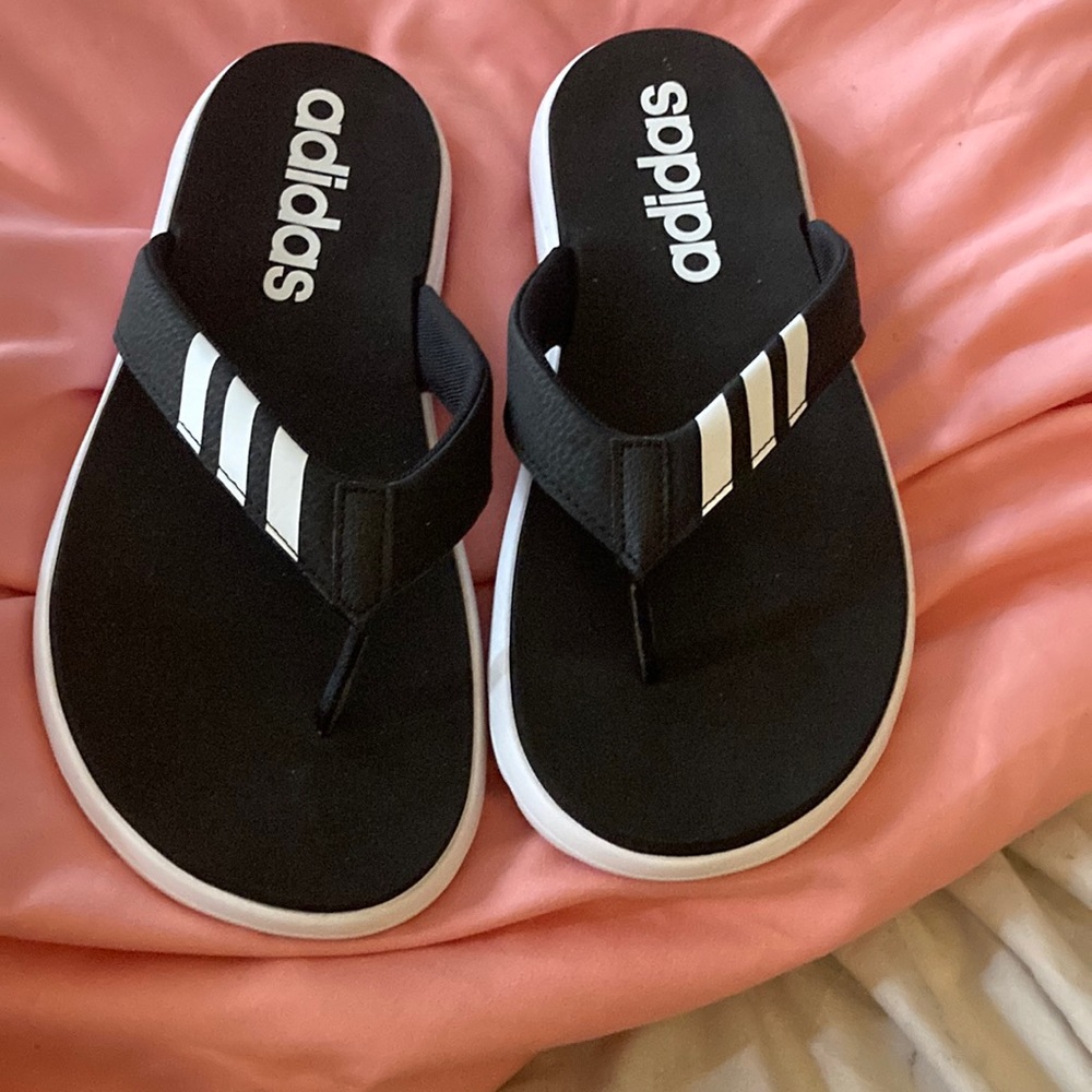 Brand new adidas flip flops